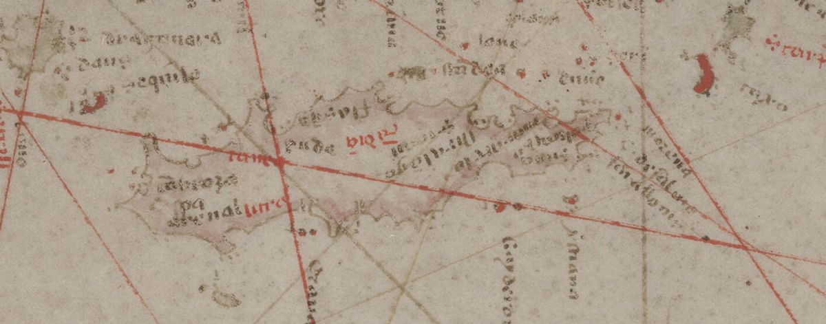 1447 Carte marine de la mer Méditerranée et de la mer Noire : Gabriel Devallsecha (1408- 1467).jpg